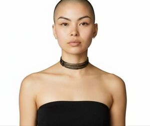 Black Vintage Beaded Choker